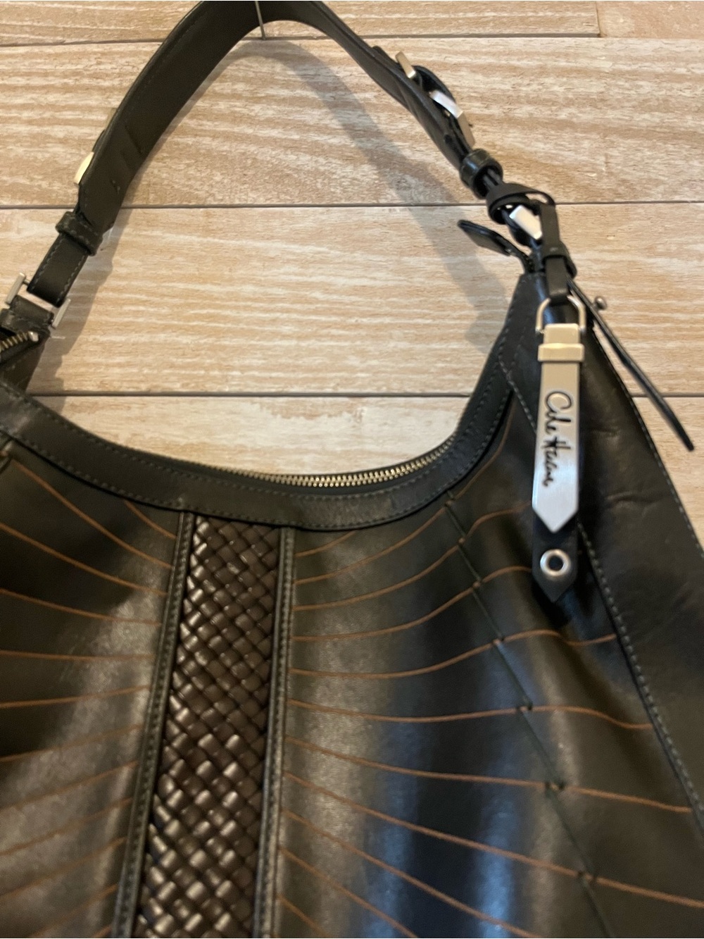Cole Haan Huarache Leather Handbag-Vintage - Picture 7 of 11